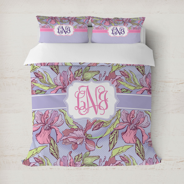 Custom Orchids Duvet Cover Set - Full / Queen (Personalized)