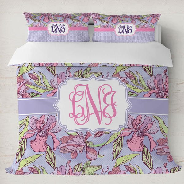 Custom Orchids Duvet Cover Set - King (Personalized)