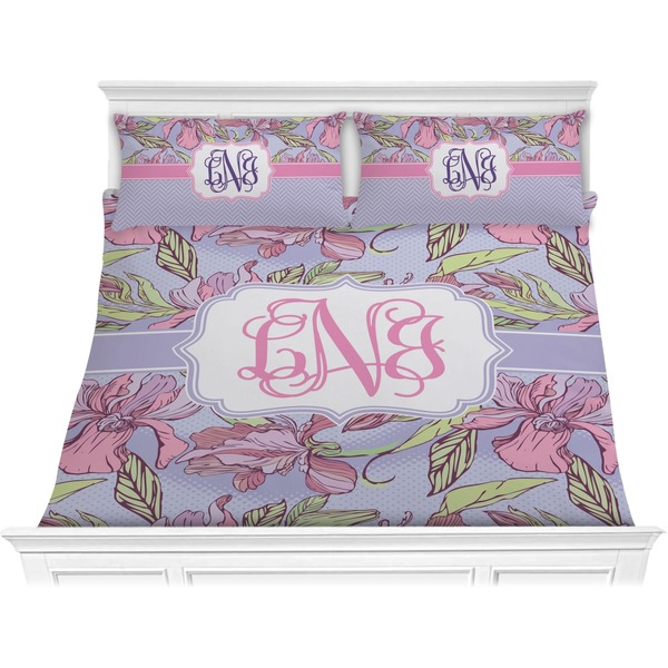 Custom Orchids Comforter Set - King (Personalized)