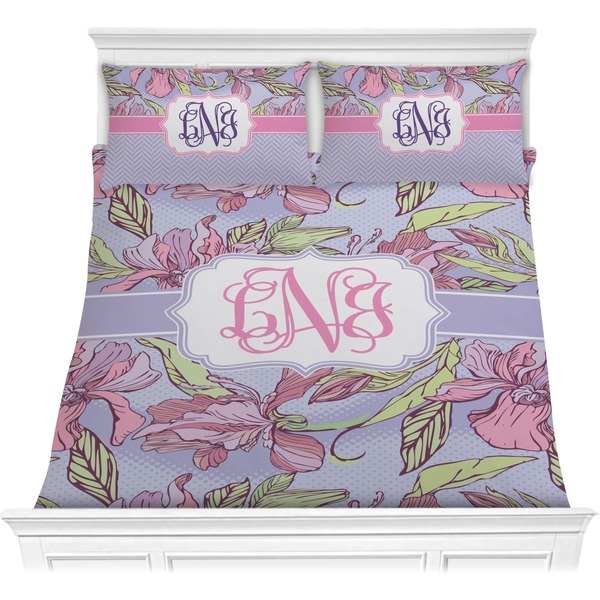 Custom Orchids Comforter Set - Full / Queen (Personalized)