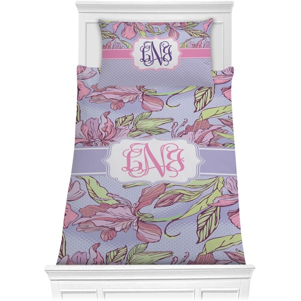 Custom Orchids Comforter Set - Twin XL (Personalized)