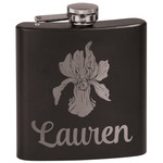 Orchids Black Flask Set (Personalized)