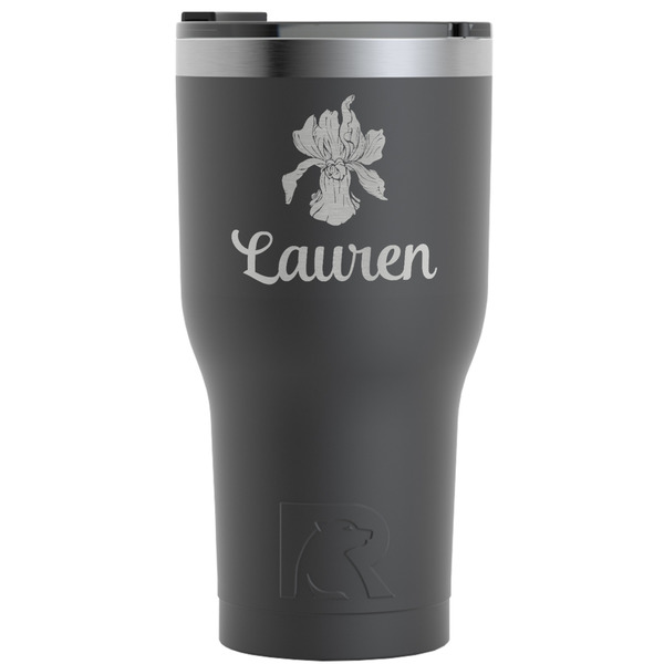 Custom Orchids RTIC Tumbler - Black - Engraved Front (Personalized)
