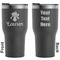 Orchids Black RTIC Tumbler - Front and Back