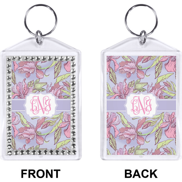 Orchids Bling Keychain (Front + Back)