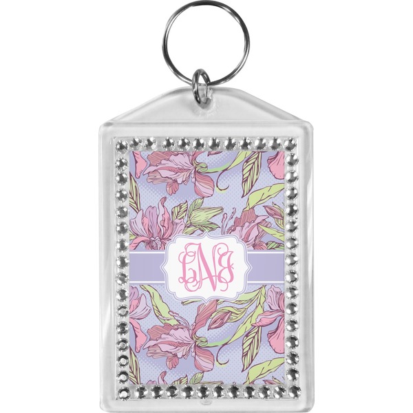 Custom Orchids Bling Keychain (Personalized)