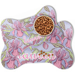 Orchids Bone Shaped Dog Food Mat (Personalized)