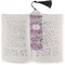 Orchids Bookmark with tassel - In book
