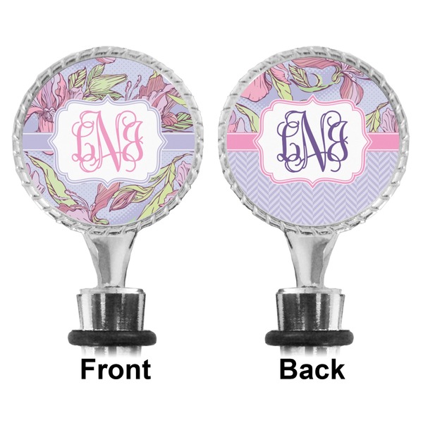 Orchids Bottle Stopper - Front and Back