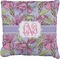 Orchids Burlap Pillow 16"