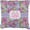 Orchids Faux-Linen Throw Pillow 16" (Personalized)
