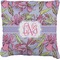 Orchids Burlap Pillow 18"
