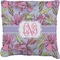 Orchids Faux-Linen Throw Pillow 18" (Personalized)
