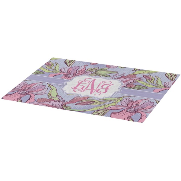 Orchids Burlap Placemat (Angle View)