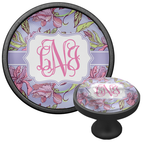 Orchids Cabinet Knob - Black - Multi Angle