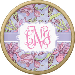 Orchids Cabinet Knob - Gold (Personalized)