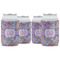 Orchids Can Cooler (12 oz) - Set of 4 w/ Monogram