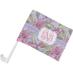 Orchids Car Flag - Small w/ Monogram