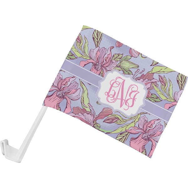 Custom Orchids Car Flag - Small w/ Monogram