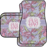 Orchids Car Floor Mats Set - 2 Front & 2 Back (Personalized)