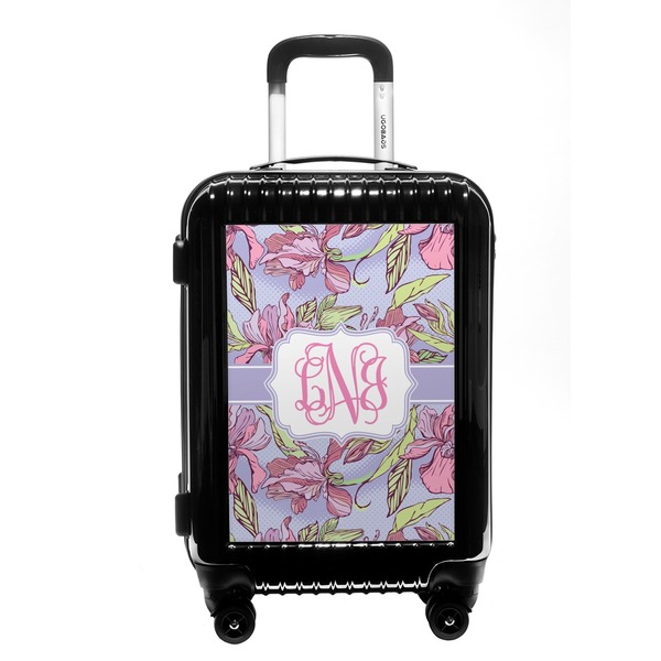 Custom Orchids Carry On Hard Shell Suitcase (Personalized)