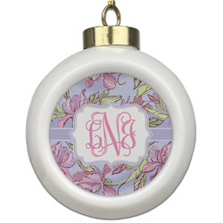 Orchids Ceramic Ball Ornament (Personalized)