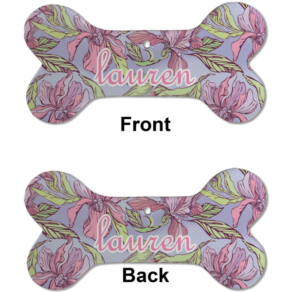 Orchids Ceramic Flat Ornament - Bone Front & Back (APPROVAL)