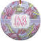 Orchids Ceramic Flat Ornament - Circle (Front)