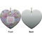 Orchids Ceramic Flat Ornament - Heart Front & Back (APPROVAL)