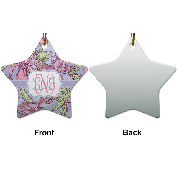 Orchids Ceramic Flat Ornament - Star Front & Back (APPROVAL)