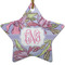 Orchids Ceramic Flat Ornament - Star (Front)
