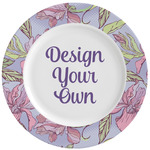 Orchids Ceramic Dinner Plates (Set of 4) (Personalized)