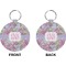 Orchids Circle Keychain (Front + Back)