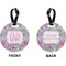 Orchids Circle Luggage Tag (Front + Back)