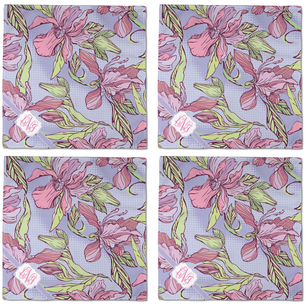 Orchids Cloth Napkins - Personalized Dinner (APPROVAL) Set of 4