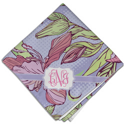 Orchids Cloth Dinner Napkin - Single w/ Monogram