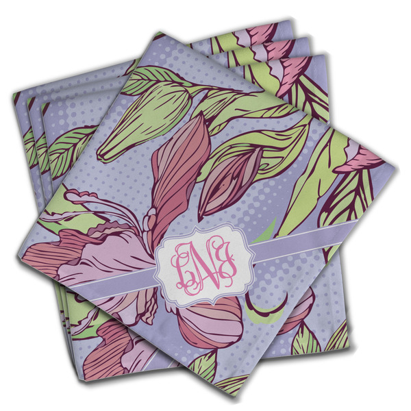 Custom Orchids Cloth Napkins (Set of 4) (Personalized)