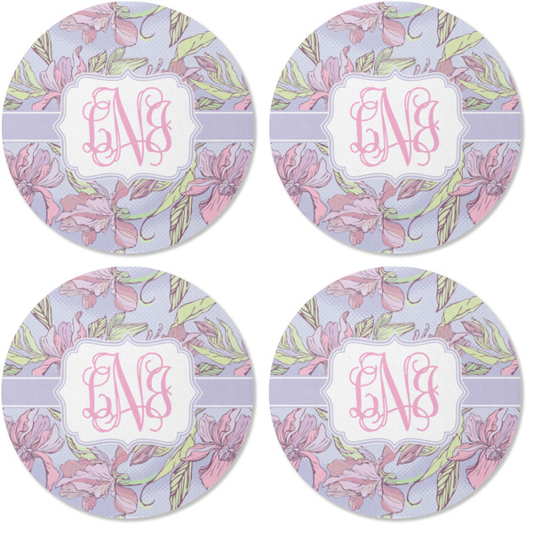 Orchids Coaster Round Rubber Back - Apvl