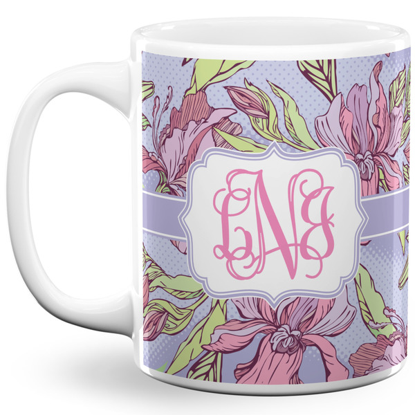 Custom Orchids 11 Oz Coffee Mug - White (Personalized)