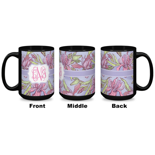 Orchids Coffee Mug - 15 oz - Black APPROVAL