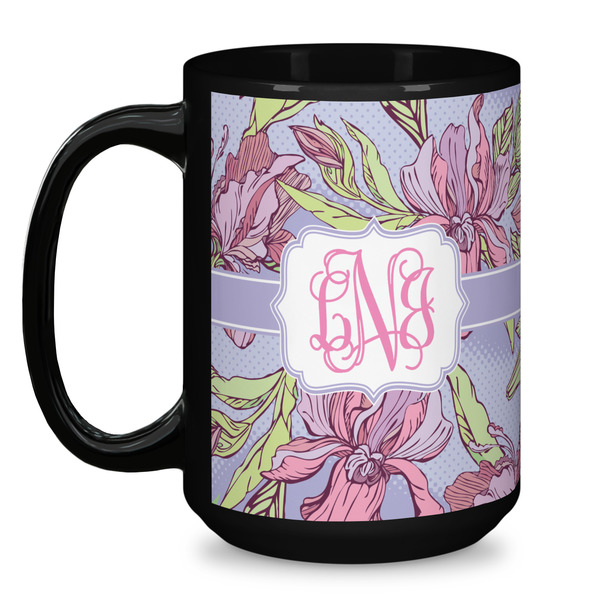 Orchids Coffee Mug - 15 oz - Black