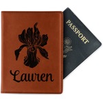 Orchids Passport Holder - Faux Leather - Single Sided (Personalized)