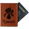 Orchids Passport Holder - Faux Leather (Personalized)