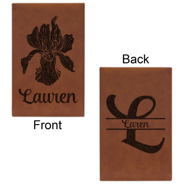 Orchids Cognac Leatherette Journal - Double Sided - Apvl