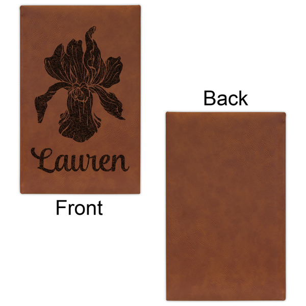 Orchids Cognac Leatherette Journal - Single Sided - Apvl