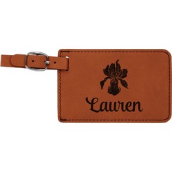 Orchids Leatherette Luggage Tag (Personalized)