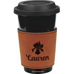 Orchids Leatherette Cup Sleeve - Single Sided (Personalized)