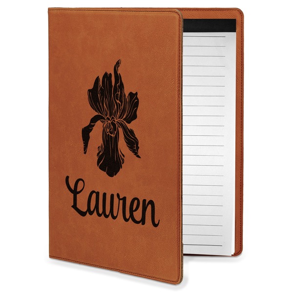 Custom Orchids Leatherette Portfolio with Notepad - Small - Single Sided (Personalized)