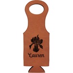 Orchids Leatherette Wine Tote (Personalized)