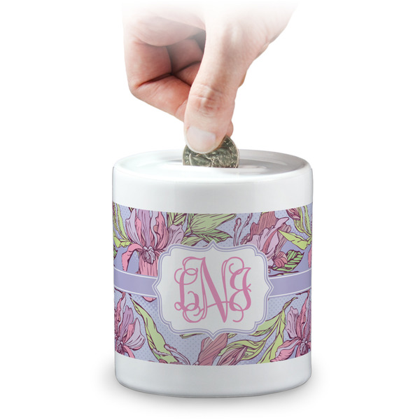 Custom Orchids Coin Bank (Personalized)